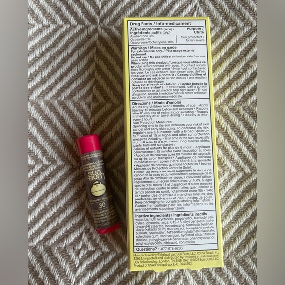 Sun Bum Sunscreen Lip Balm SPF 30 Watermelon & SPF 30 Glow Sunscreen Face Lotion - Picture 4 of 4